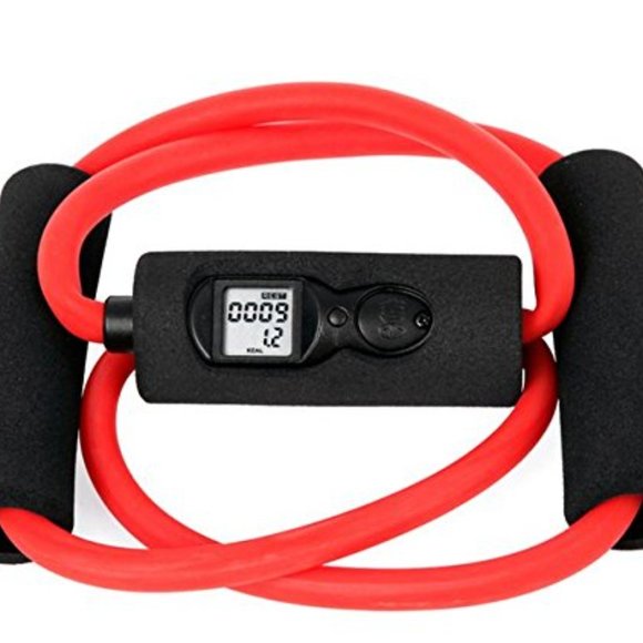 Heavy Duty Chest Resistance Bands Gym Exercise With LCD Rep/Calorie Counter - Picture 3 of 3